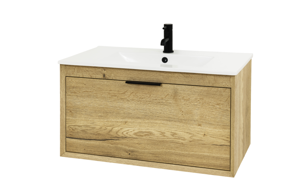 Atlantis 800mm 1 Drawer Halifax Oak W/H Midleton Tiles